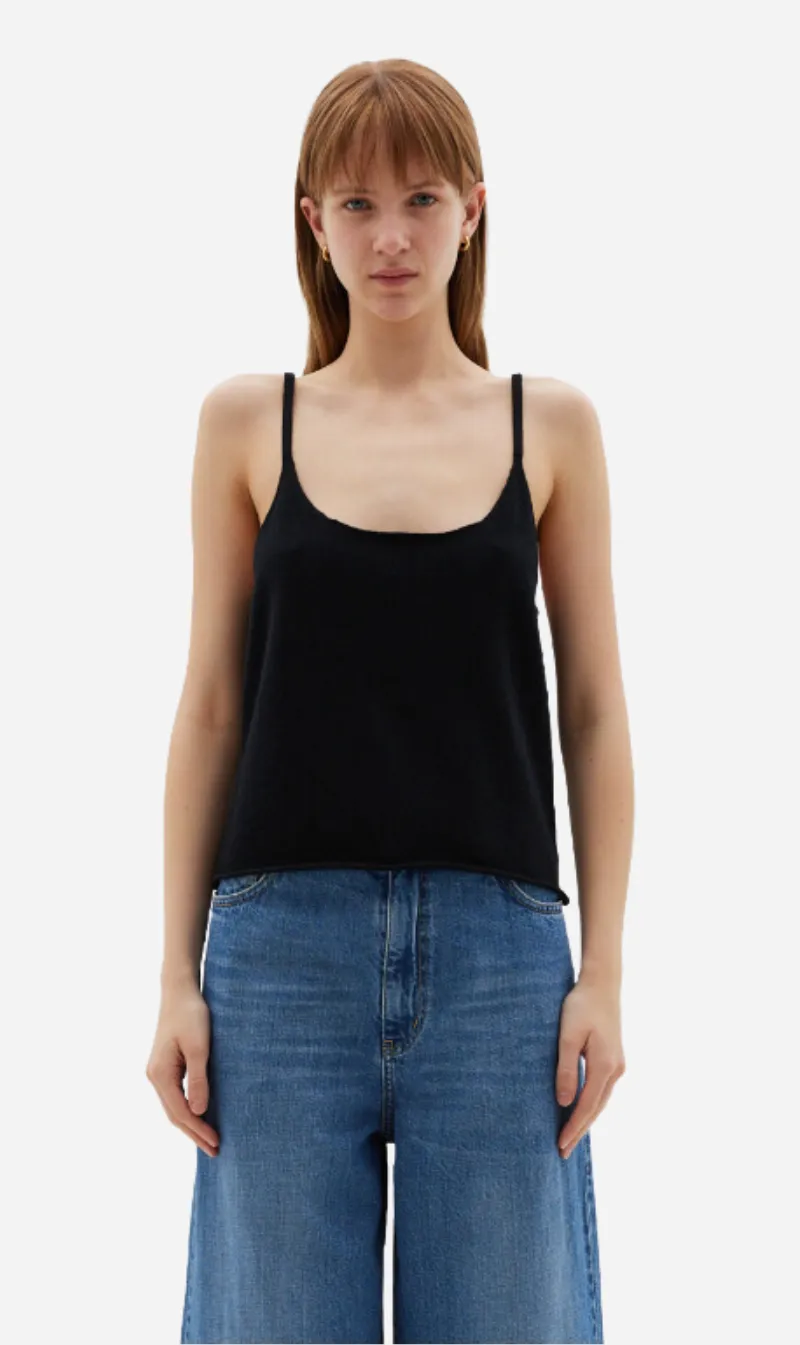 Bassike | Wool Cashmere Knit Cami - Ink sold by Sister & Co