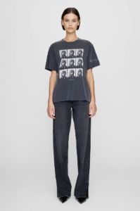 Anine Bing | Hudson Tee Brigitte Bardot - Washed Black sold by Sister & Co