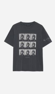 Anine Bing | Hudson Tee Brigitte Bardot - Washed Black sold by Sister & Co