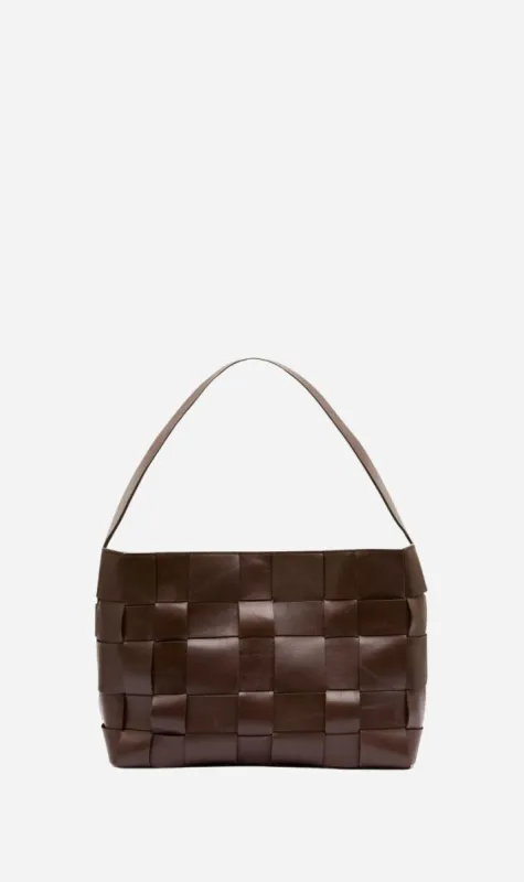 St Agni | Woven Mini Tote - Chocolate sold by Sister & Co