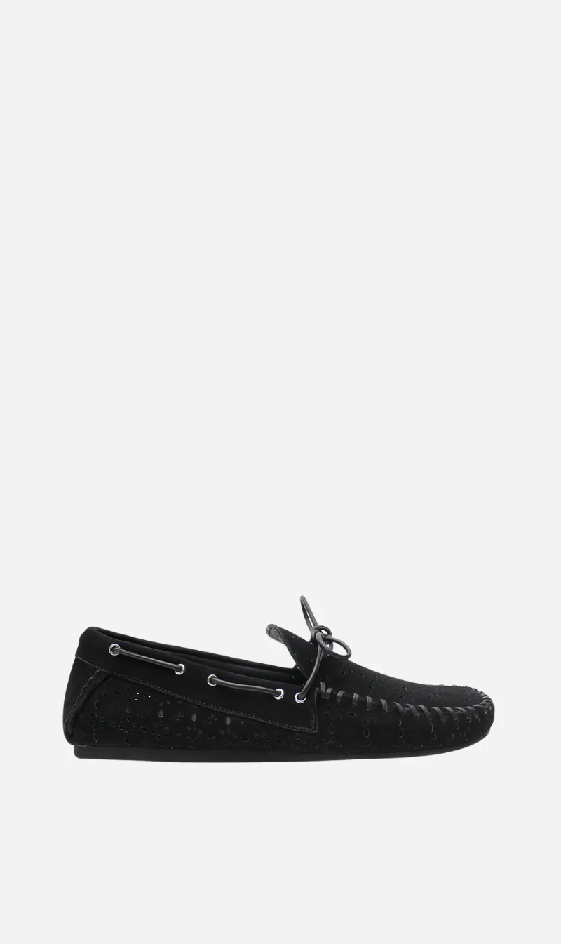 La Tribe | Moccasin - Black Print sold by Sister & Co