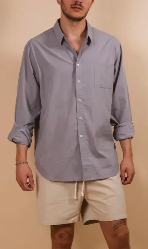 Kore Studios | Valley Poplin L/s Shirt - Ash sold by Sister & Co