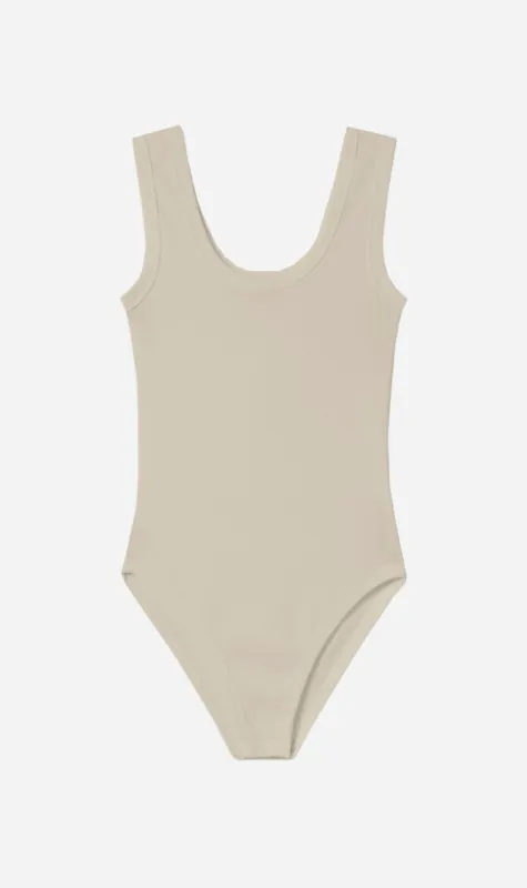 Silk Laundry | Bodysuit Tank - Hazelnut sold by Sister & Co