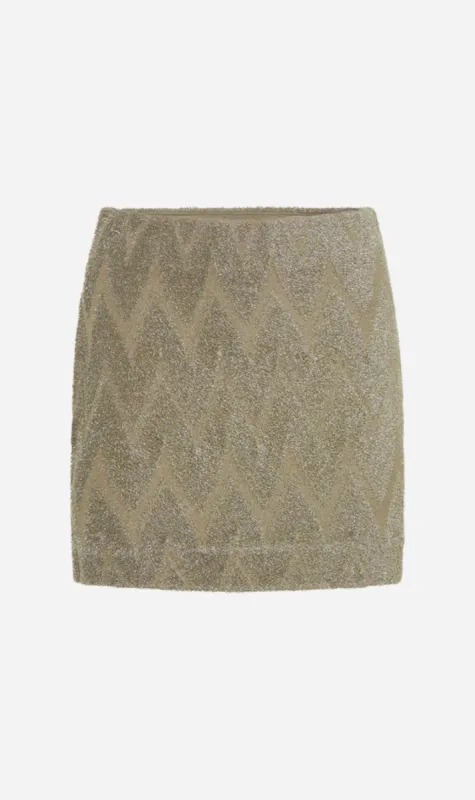 Camilla and Marc | Aretz Mini Skirt - Champagne sold by Sister & Co