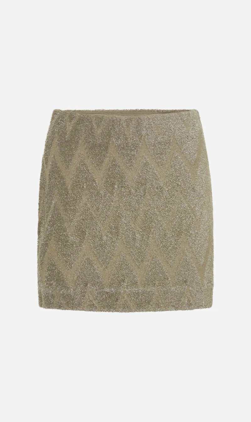 Camilla and Marc | Aretz Mini Skirt - Champagne sold by Sister & Co