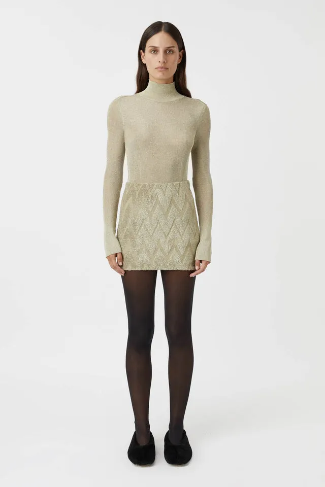 Camilla and Marc | Aretz Mini Skirt - Champagne sold by Sister & Co product image thumbnail 2