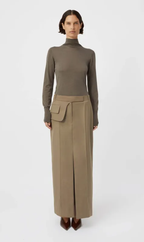 Camilla and Marc | Madero Maxi Skirt - Khaki sold by Sister & Co