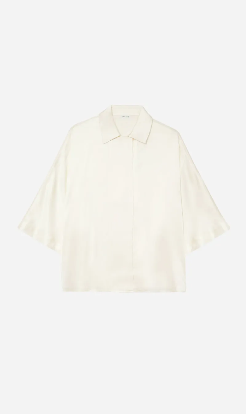 Anine Bing | Julia Shirt - Ivory sold by Sister & Co