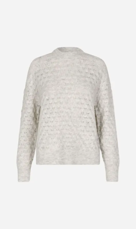 Samsoe Samoe | Saanour Pointelle Sweater - White Mel. sold by Sister & Co