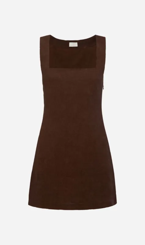 Posse | Alice Mini Dress - Chocolate sold by Sister & Co
