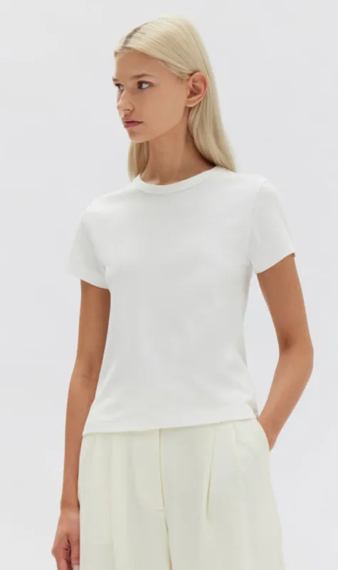 Assembly Label | Lyla Cap Sleeve Tee - Antique White made by Assembly Label