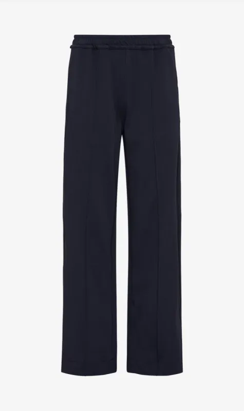 Bassike | Twill Stripe Detail Pant - Ink/White sold by Sister & Co