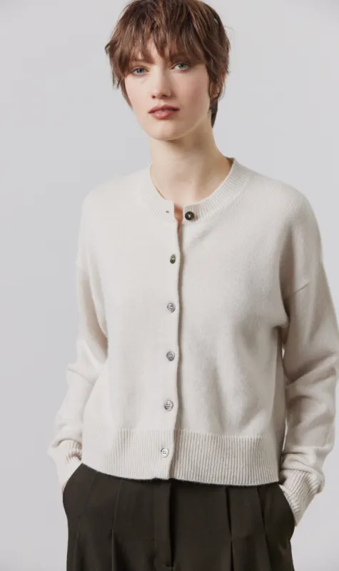Laing | Boxy Crew Neck Cardigan - Putty sold by Sister & Co