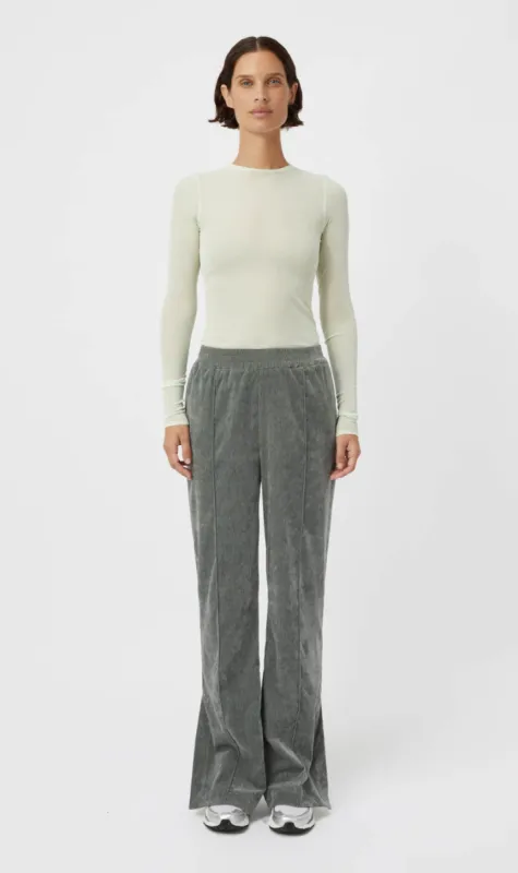 Camilla and Marc | Aneta Velour Track Pant - Agave sold by Sister & Co