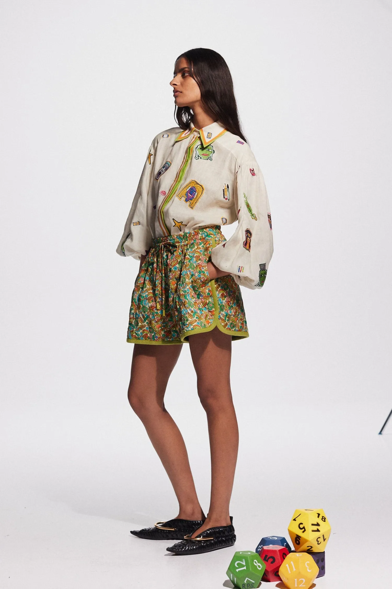 Alemais | Checkers Embroidered Shirt sold by Sister & Co product image thumbnail 4