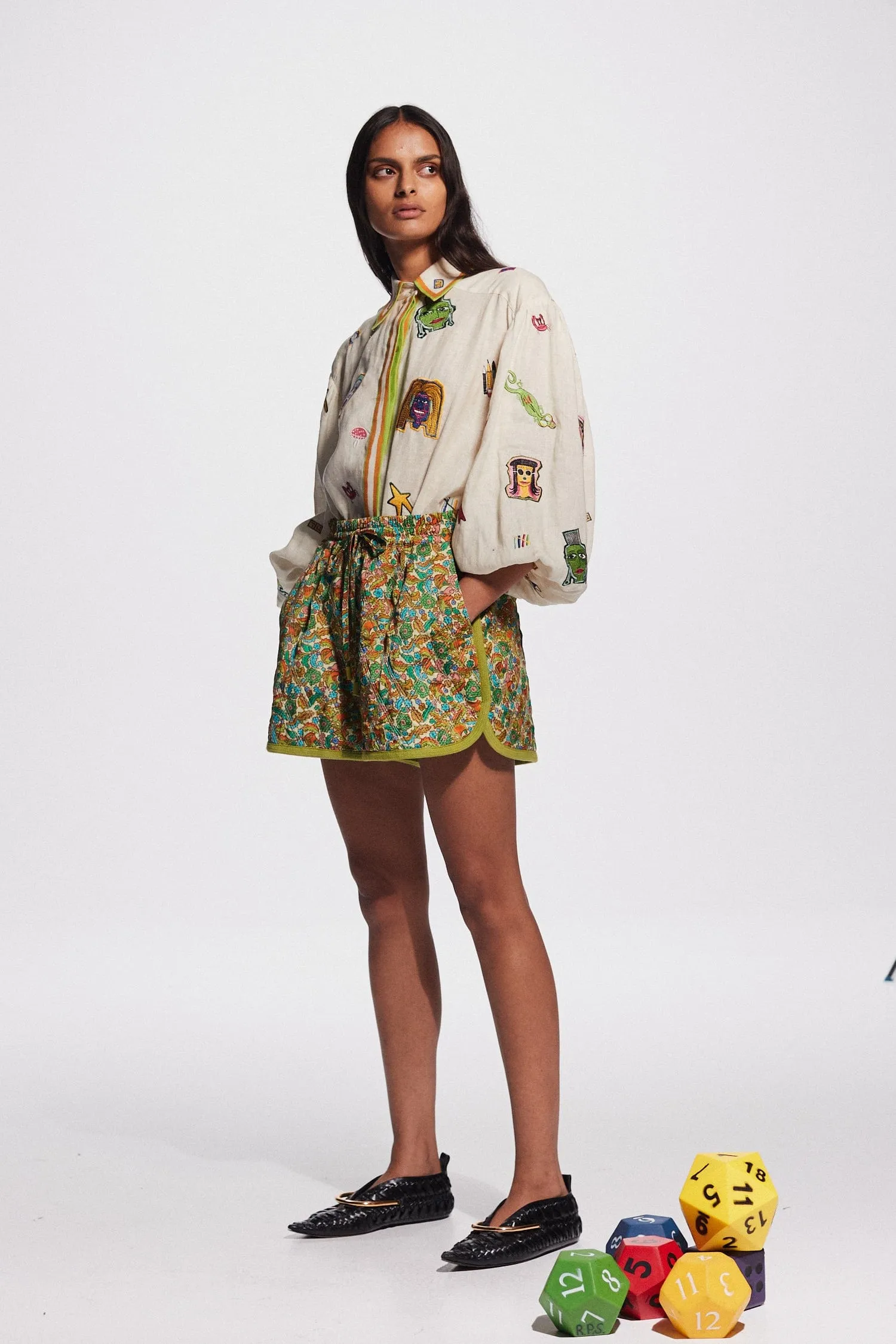 Alemais | Checkers Embroidered Shirt sold by Sister & Co product image thumbnail 5