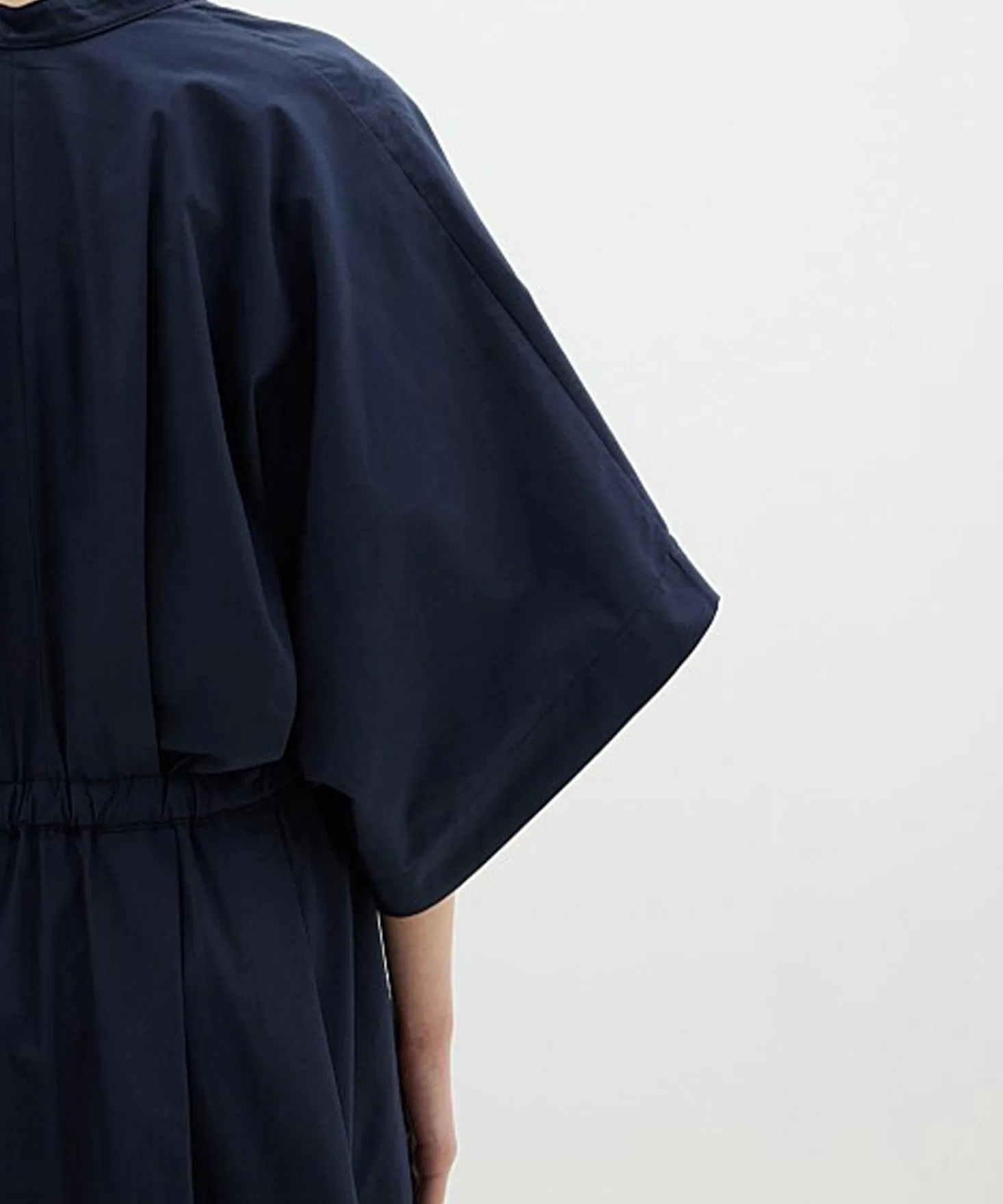 Bassike | Cotton Roll Sleeve Dress - Ink sold by Sister & Co product image thumbnail 4