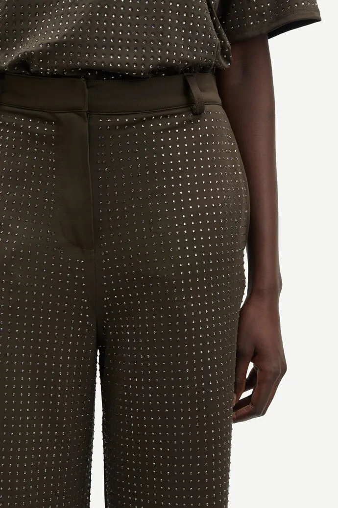 Samsoe Samsoe | Sachrishell Trousers - Black Olive sold by Sisters & Co product image thumbnail 3