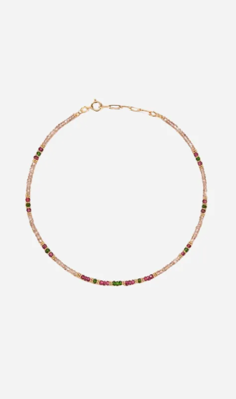 Tityaravy | Gyana Necklace - Zircons/Diopsides/Garnets sold by Sisters & Co