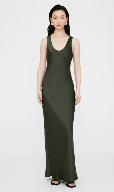 Anine Bing | Camille Dress - Dark Olive sold by Sister & Co