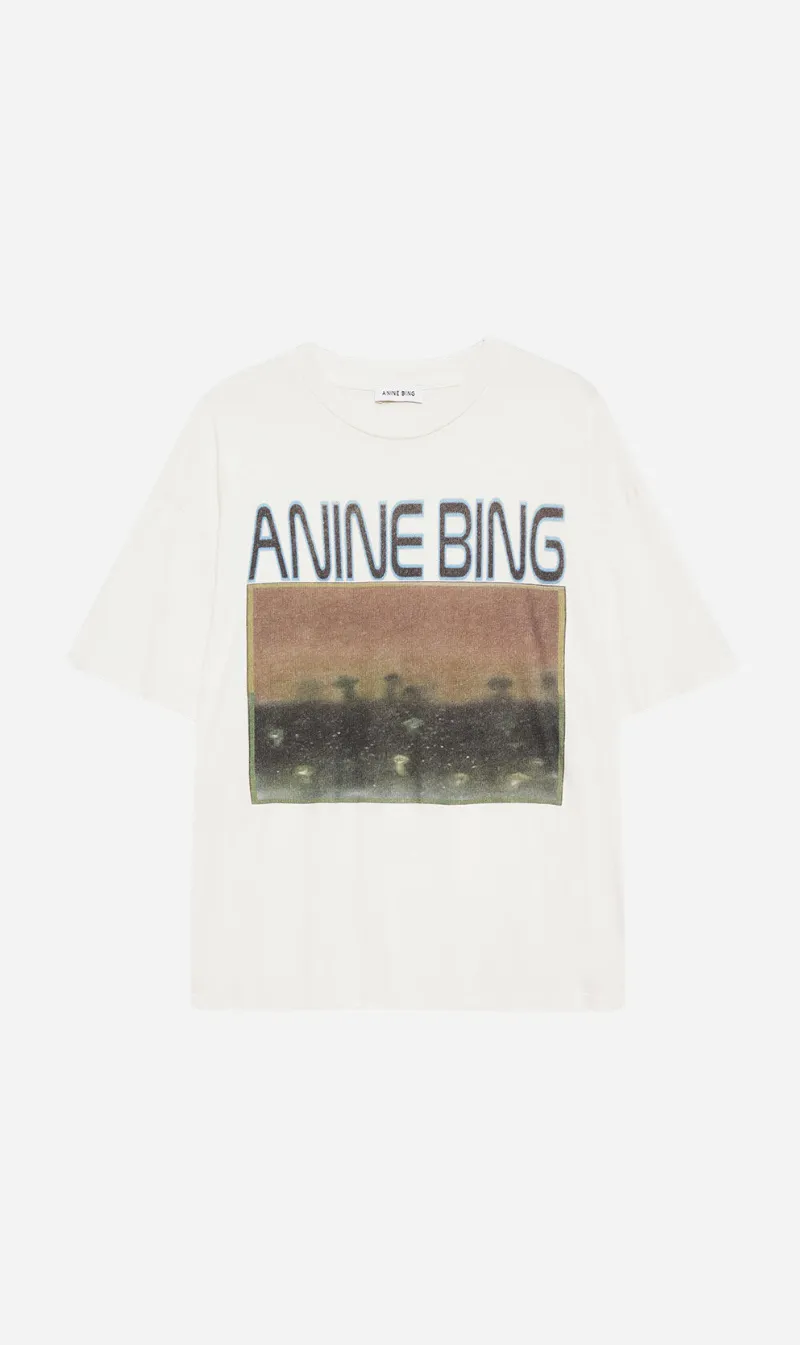 Anine Bing | Cade Tee Mushrooms - Off White sold by Sister & Co