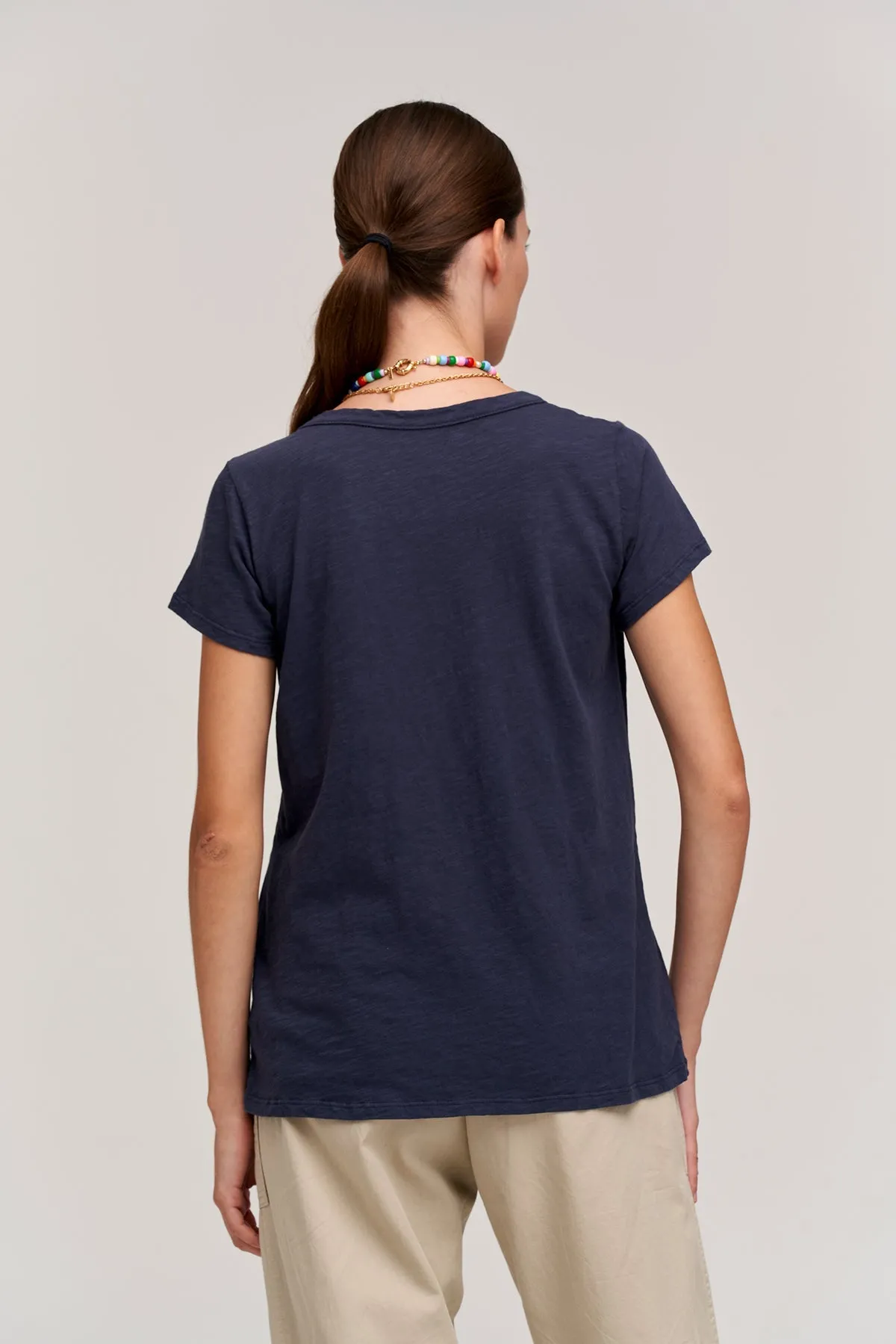 Velvet | Tilly Original Slub Crew Neck Tee - Blue Chip sold by Sister & Co product image thumbnail 5