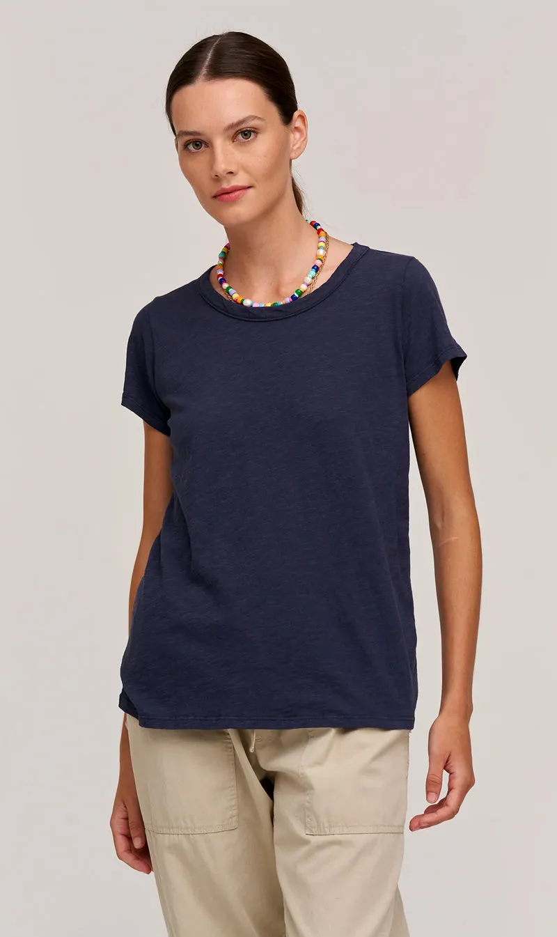 Velvet | Tilly Original Slub Crew Neck Tee - Blue Chip sold by Sister & Co