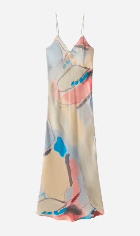Silk Laundry | Deco Rouleau Dress - Expressionist sold by Sister & Co