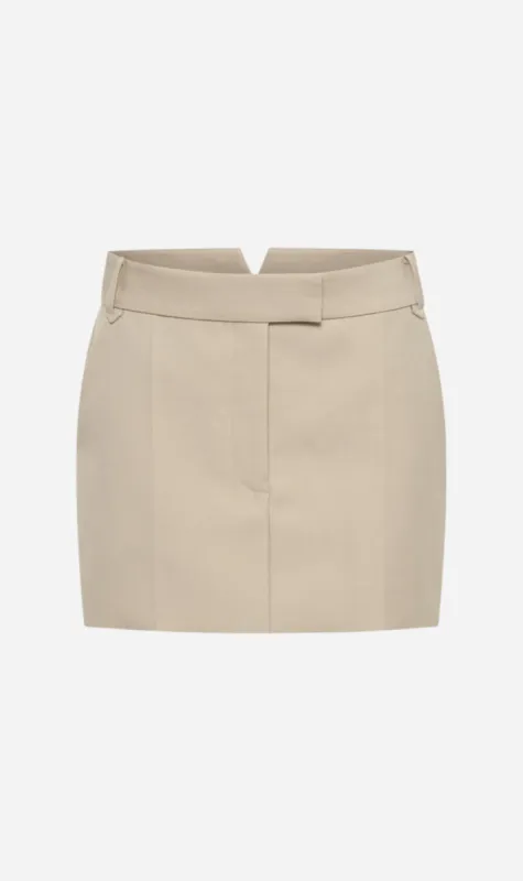 Camilla And Marc | Rhett Mini Skirt - Stone sold by Sisters & Co