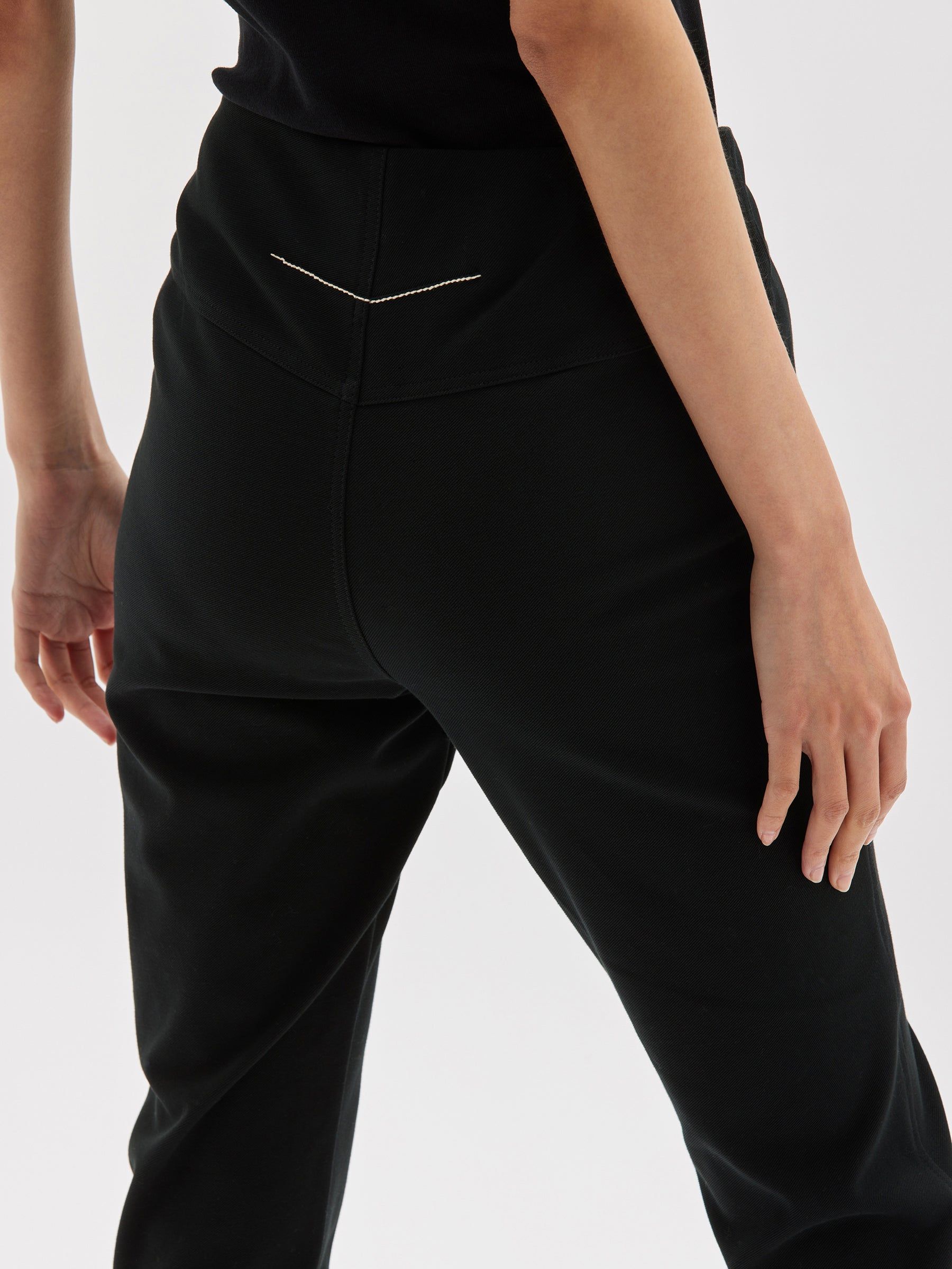 Bassike | Stretch Twill Split Hem Pant - Black sold by Sister & Co product image thumbnail 5