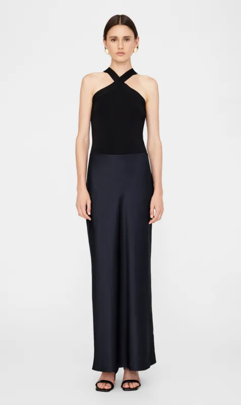 Anine Bing | Bar Silk Maxi Skirt - Night Sky sold by Sister & Co