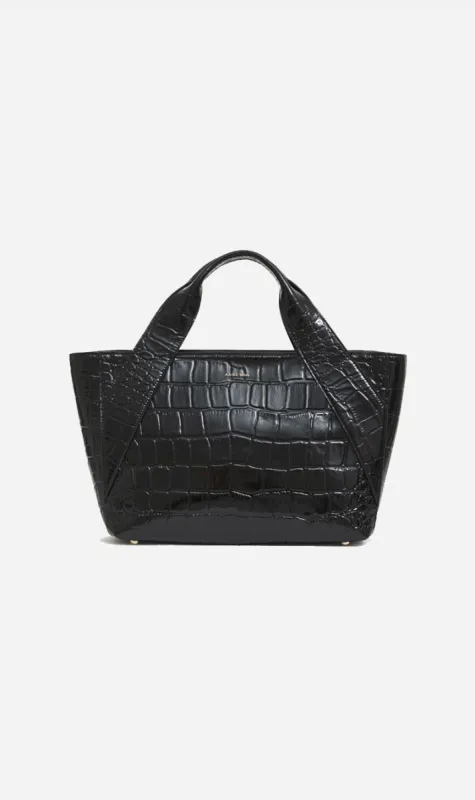 Anine Bing | Maya Tote - Black Oversized Embossed sold by Sister & Co