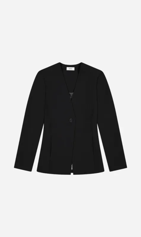 REBE | Collarless Blazer - Black sold by Sister & Co