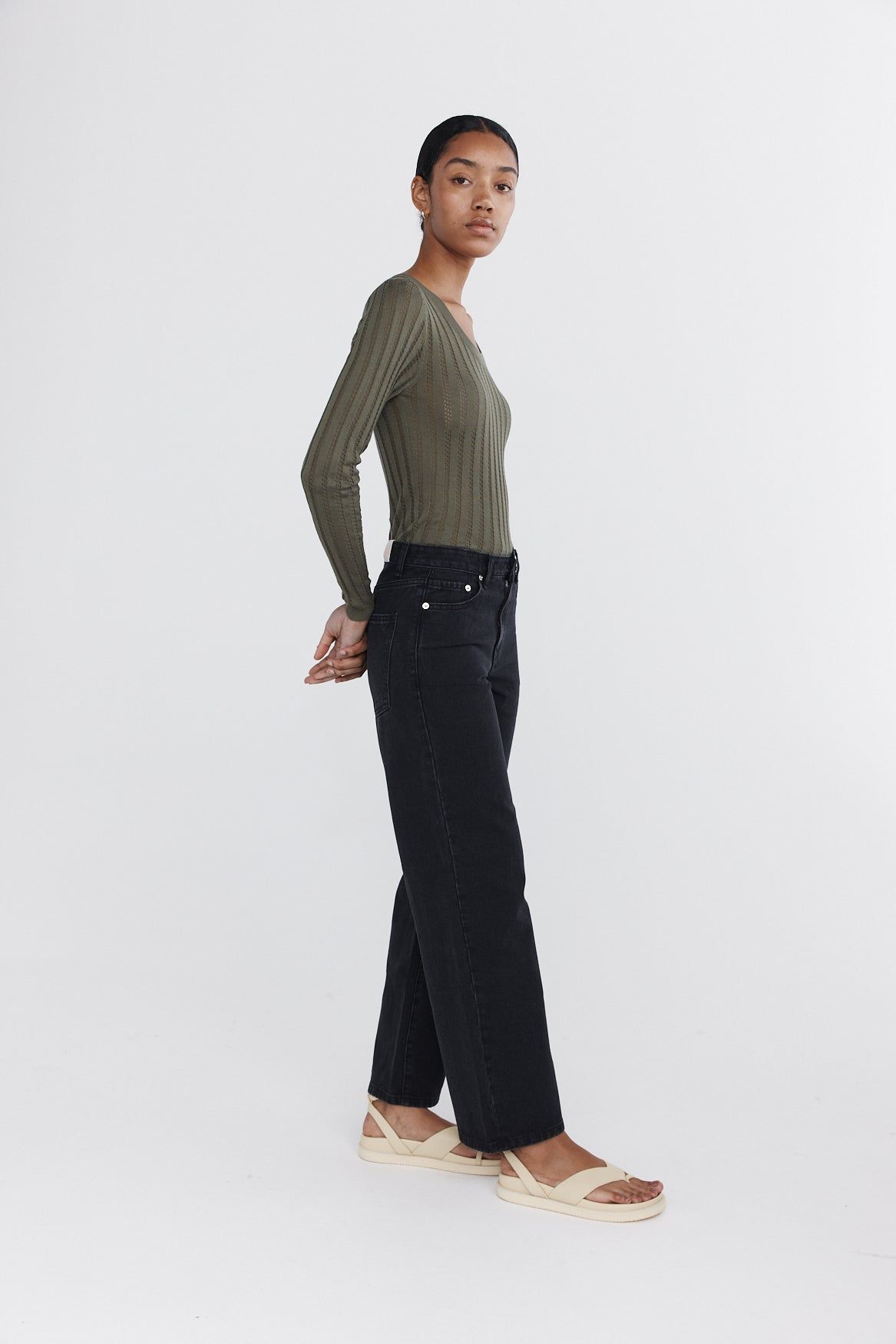 Marle | Wide Leg Jean - Black sold by Sister & Co product image thumbnail 2