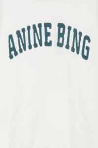 Anine Bing | Harvey Sweatshirt - Ivory With Dark Sage sold by Sister & Co
