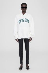 Anine Bing | Harvey Sweatshirt - Ivory With Dark Sage sold by Sister & Co