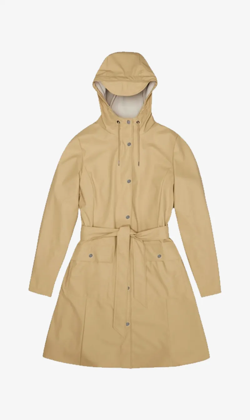 Rains | Curve Long Jacket - Sand sold by Sisters & Co