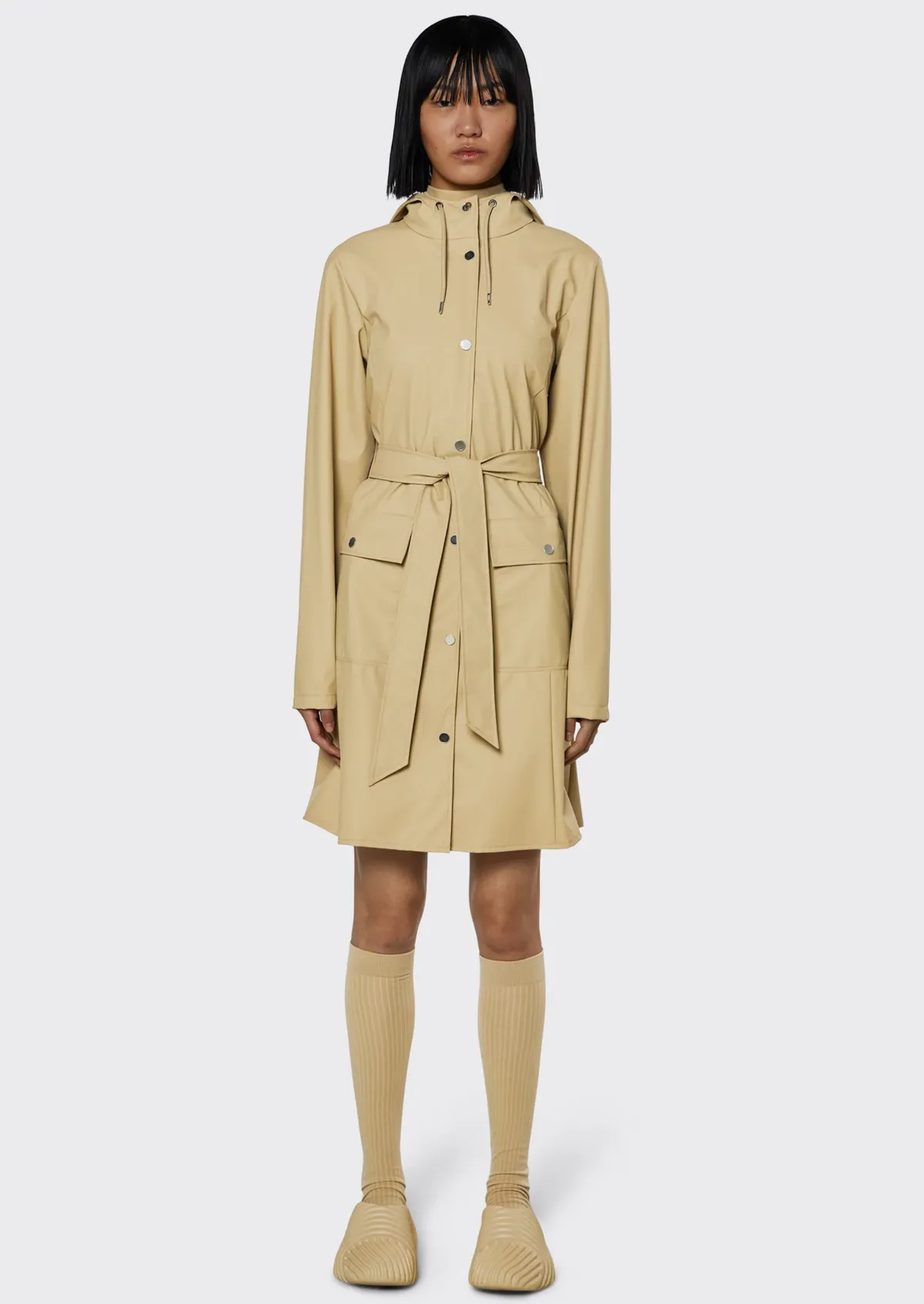 Rains | Curve Long Jacket - Sand sold by Sisters & Co product image thumbnail 2