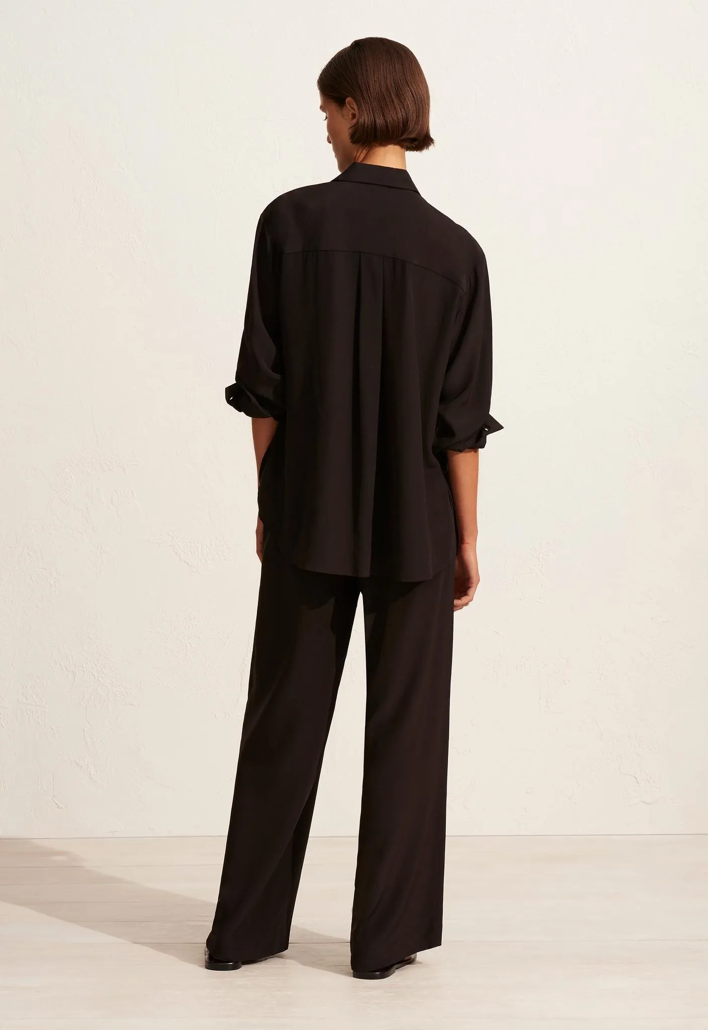 Matteau | Long Sleeve Silk Shirt - Black sold by Sisters & Co product image thumbnail 5