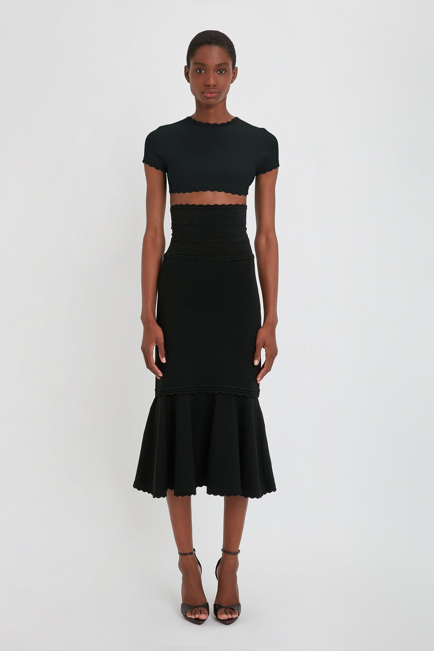 Victoria Beckham | Cropped Short Sleeve Top - Black sold by Sister & Co product image thumbnail 2