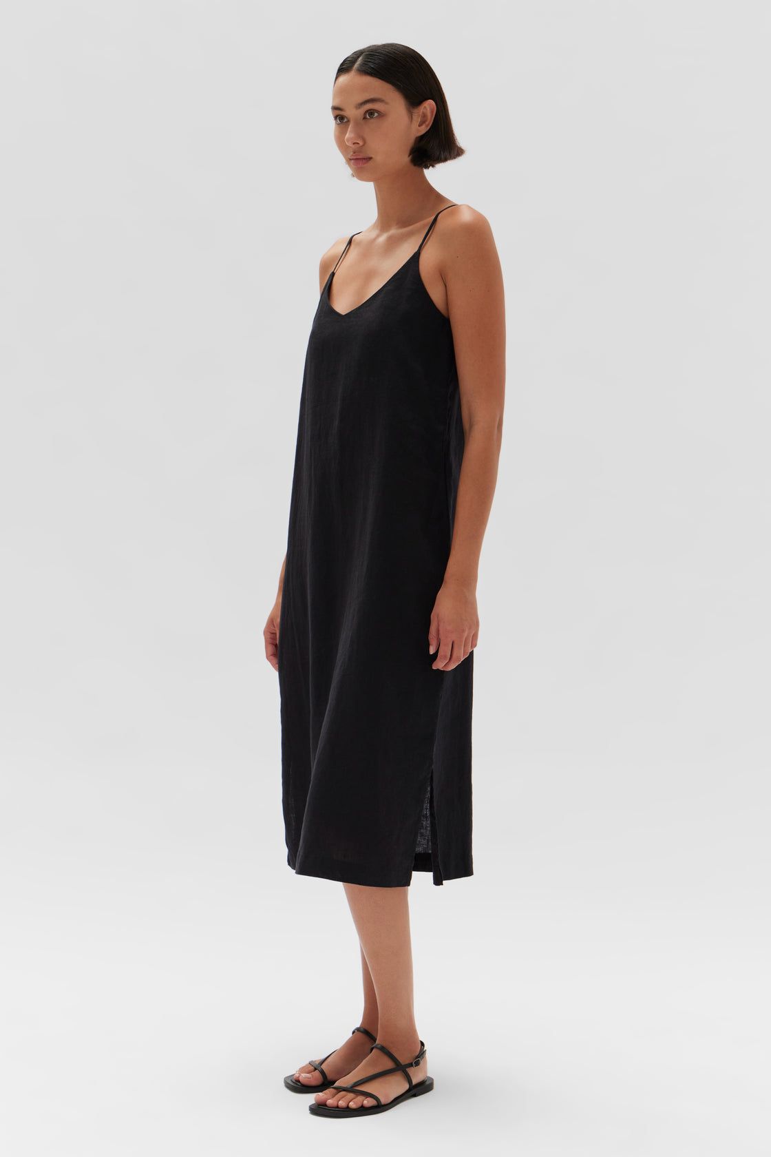 Assembly Label | Linen Slip Dress - Black sold by Sister & Co product image thumbnail 3