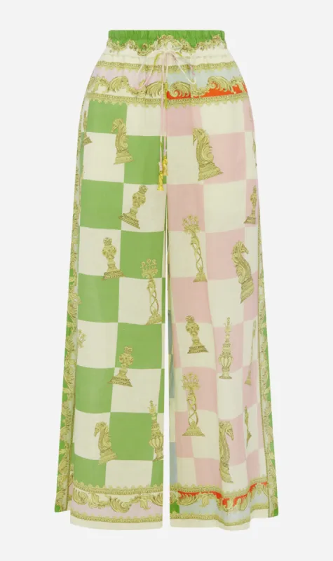 ALEMAIS | Checkmate Linen Pant - Print sold by Sister & Co