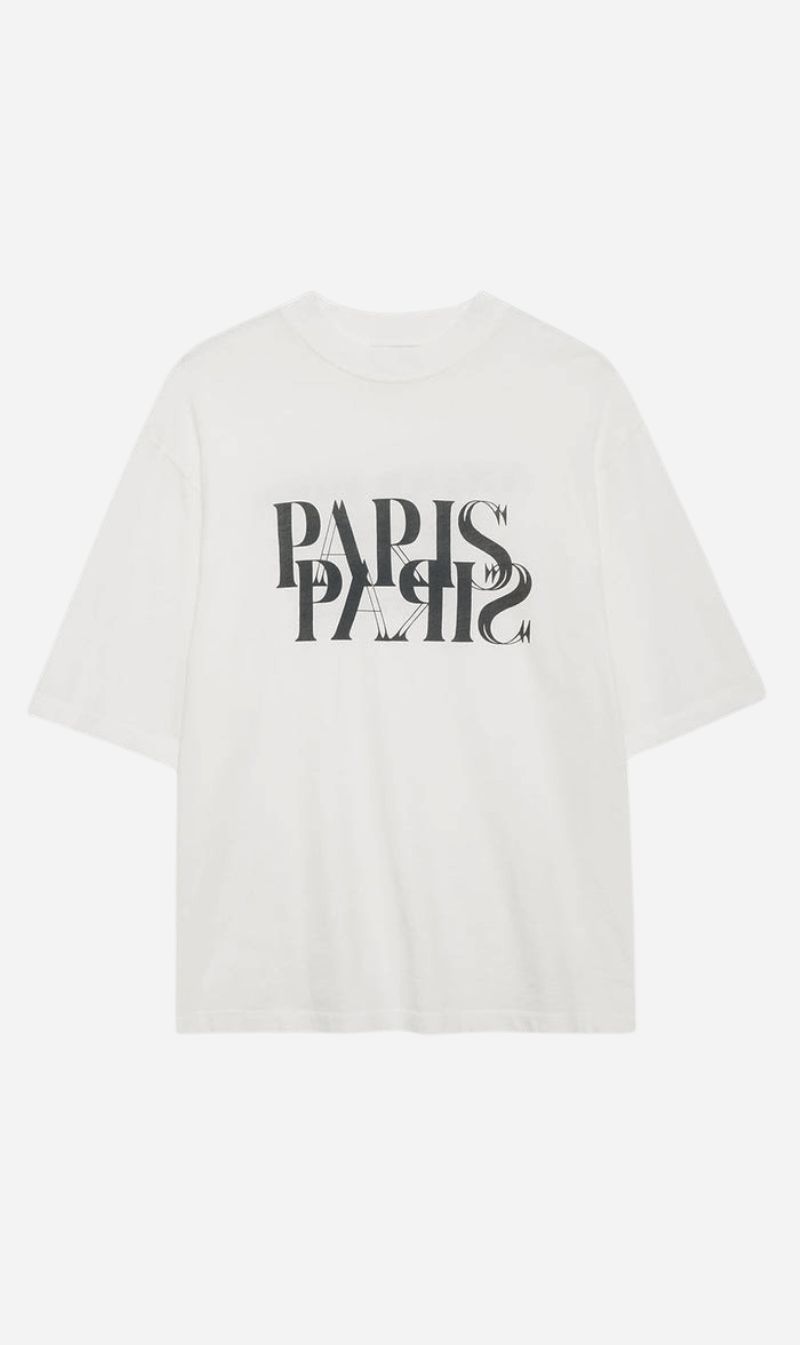 Anine Bing | Avi Tee Paris - Ivory sold by Sister & Co