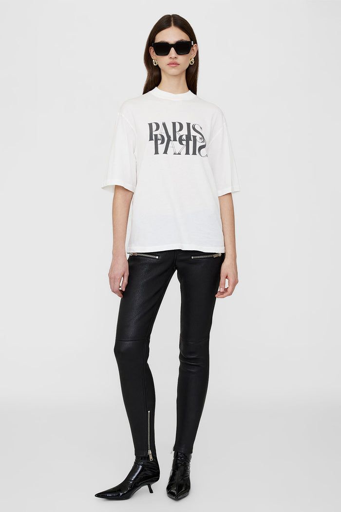 Anine Bing | Avi Tee Paris - Ivory sold by Sister & Co product image thumbnail 3