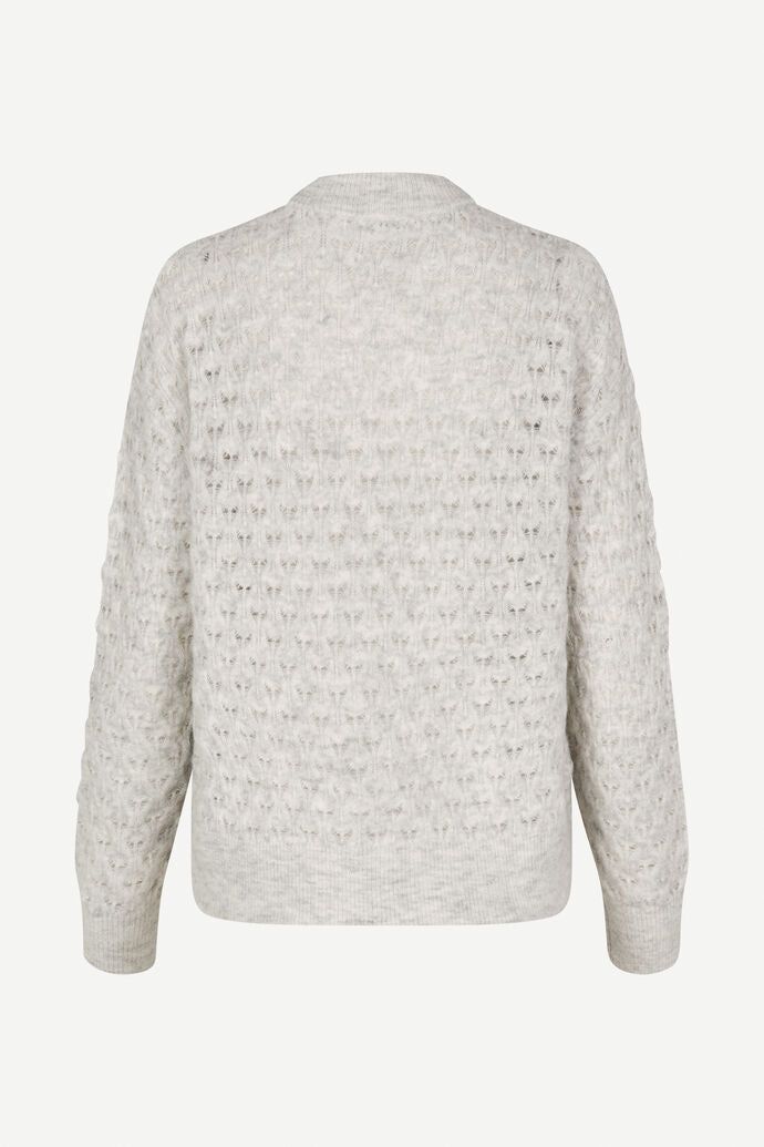 Samsoe Samoe | Saanour Pointelle Sweater - White Mel. sold by Sister & Co product image thumbnail 3