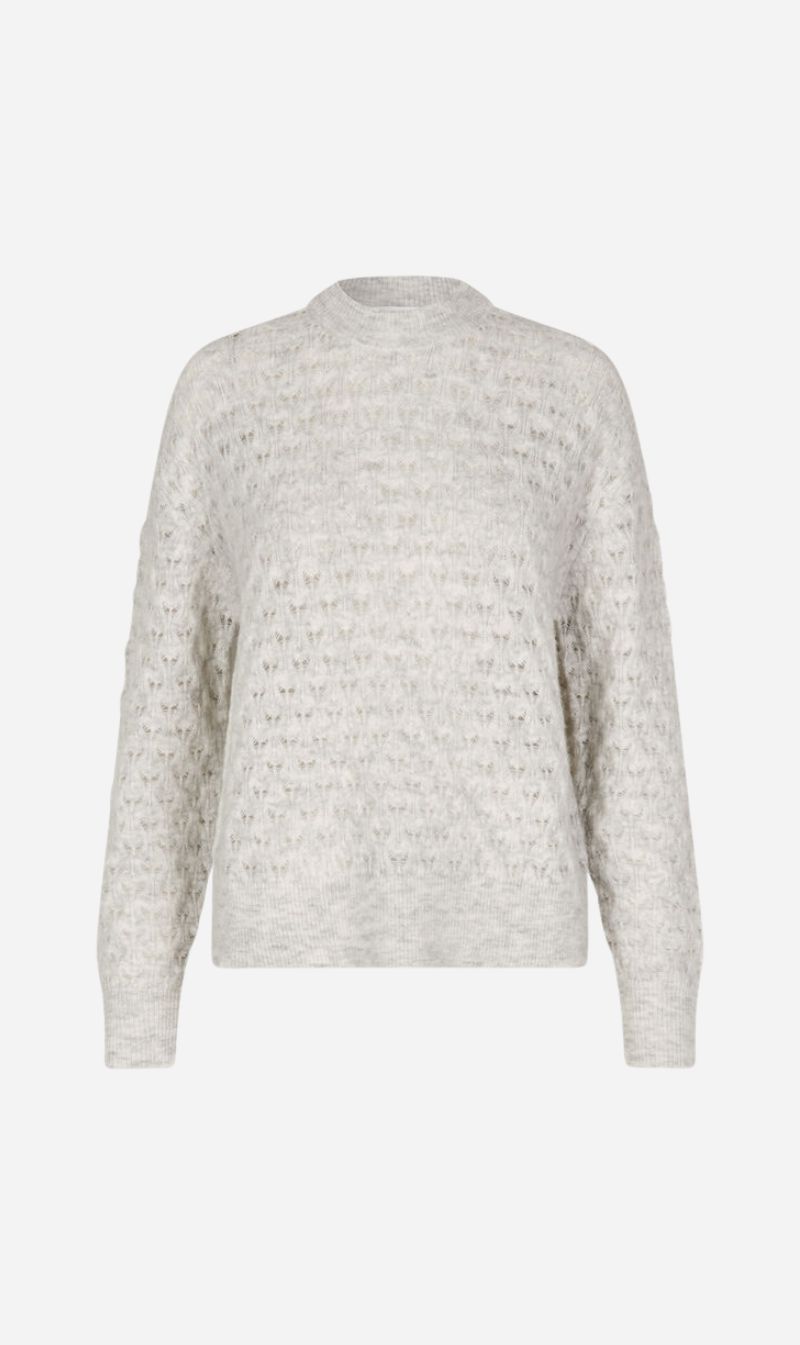 Samsoe Samoe | Saanour Pointelle Sweater - White Mel. sold by Sister & Co