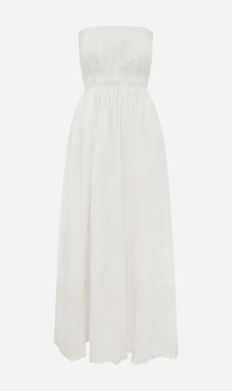 Posse | Mylah Strapless Dress - Cream sold by Sister & Co