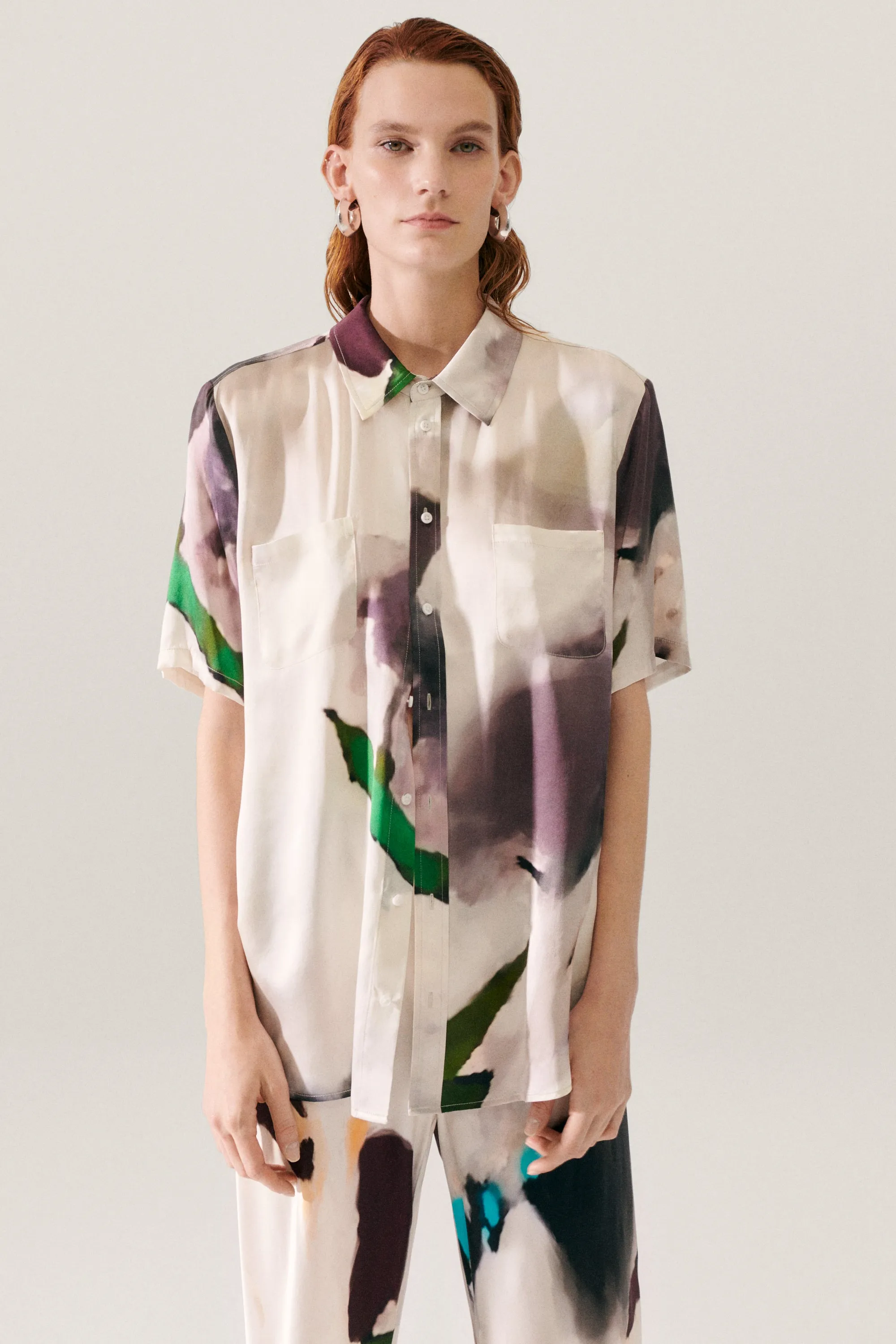 Silk Laundry | Short Sleeve Bf Shirt - Phosphate sold by Sister & Co product image thumbnail 2