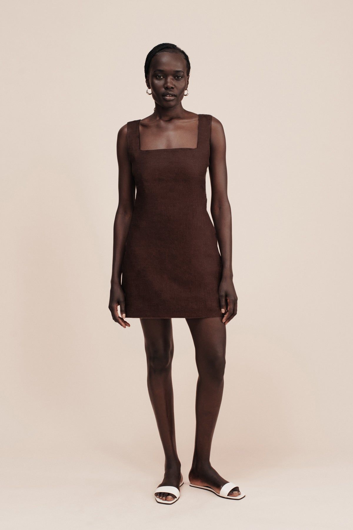 Posse | Alice Mini Dress - Chocolate sold by Sister & Co product image thumbnail 2