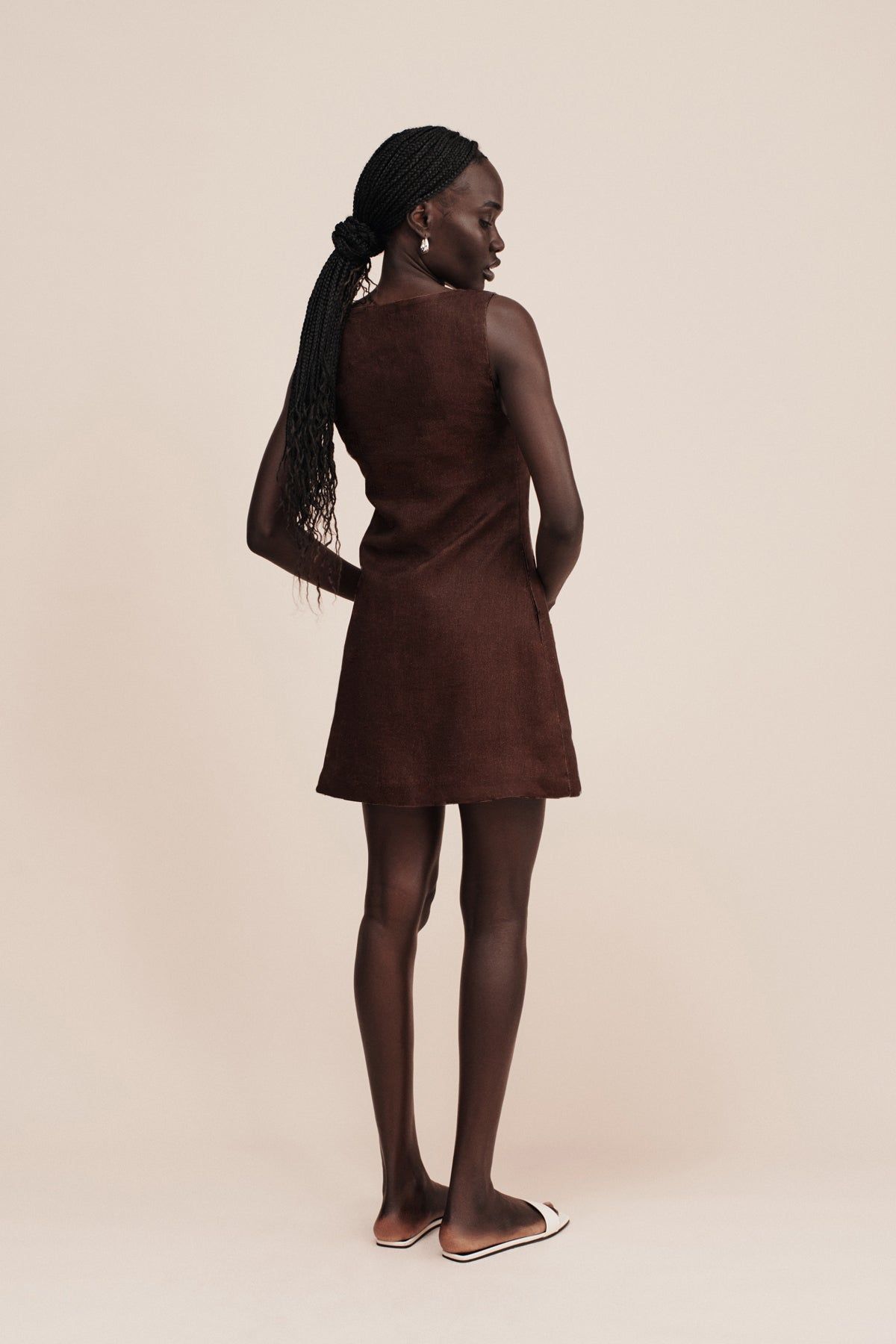 Posse | Alice Mini Dress - Chocolate sold by Sister & Co product image thumbnail 3